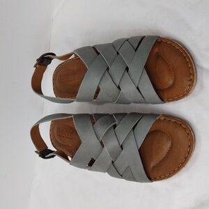 Born Laila Grey Slingback Sandal US 9 EU 40.5 Cork Like  Heels